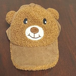 Toddler's Corduroy & Sherpa Teddy Bear Ball Cap